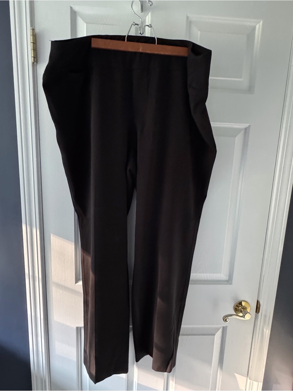 NIC+ZOE Black Straight-Leg Trousers